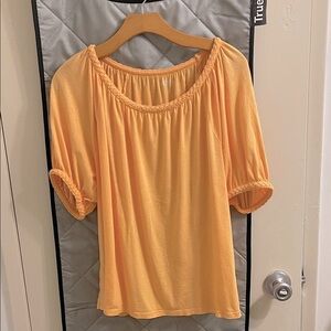 LOFT Women's Tangerine Blouse with Braided Trim